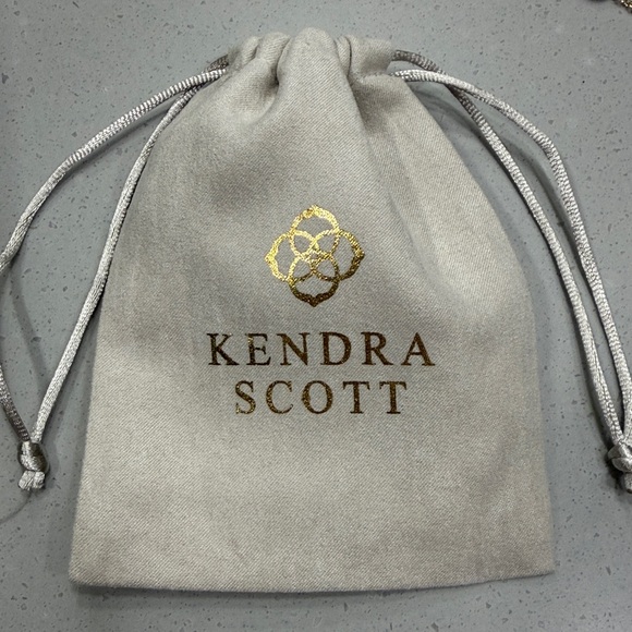 Kendra Scott Gold Filigree Teardrop Dangle Earrings - Picture 4 of 4